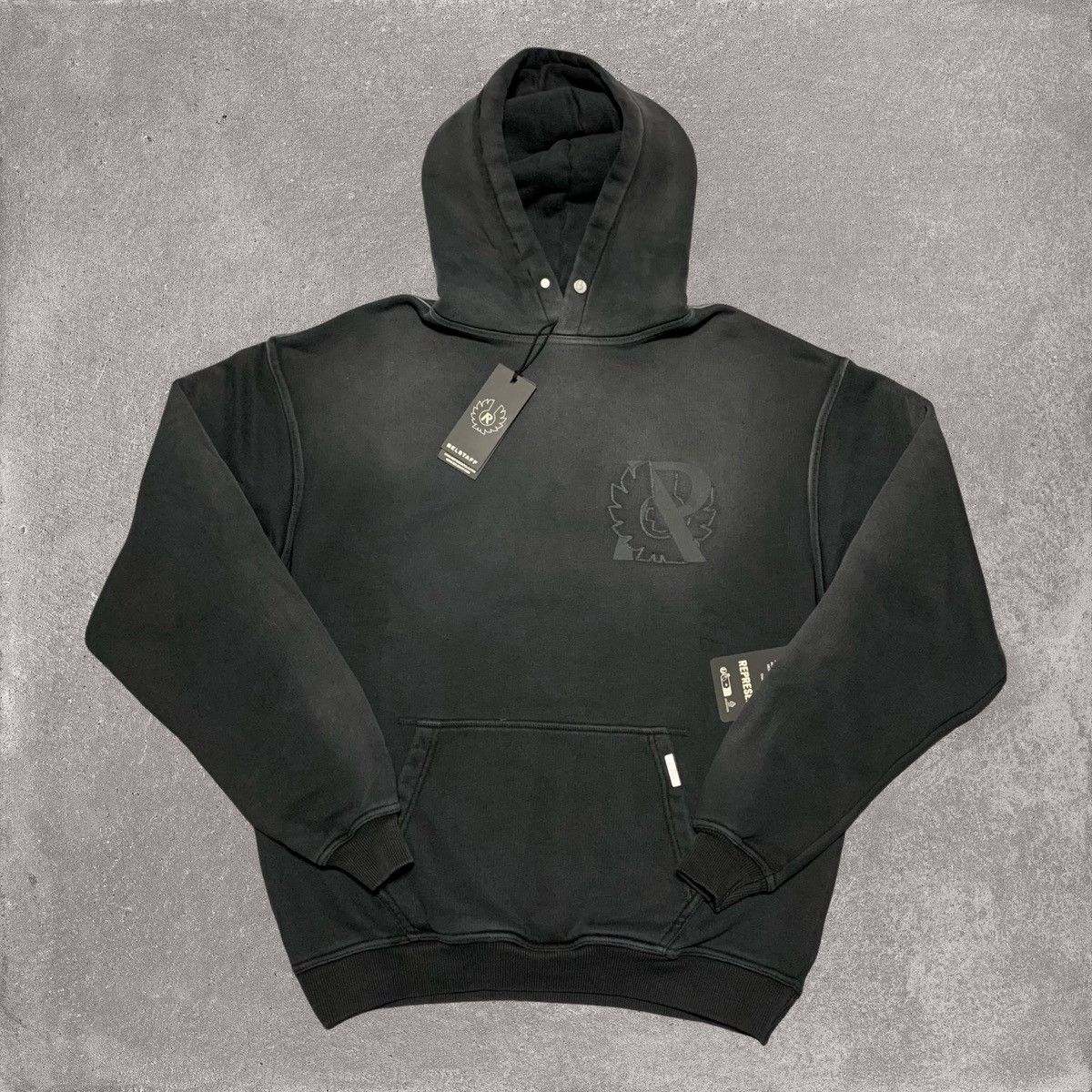 Represent XS Belstaff Outline Phoenix Shadow Black Hoodie
