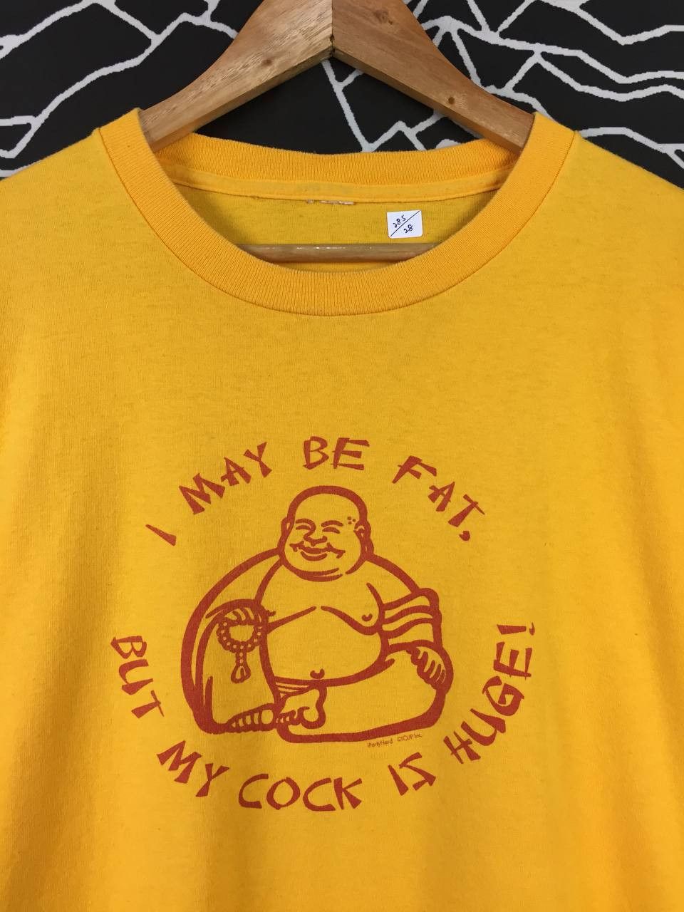 Vintage Vtg iPartyHard I May Be Fat, But My Cock Is Huge Humor Tee Size US XXL / EU 58 / 5 - 3 Thumbnail