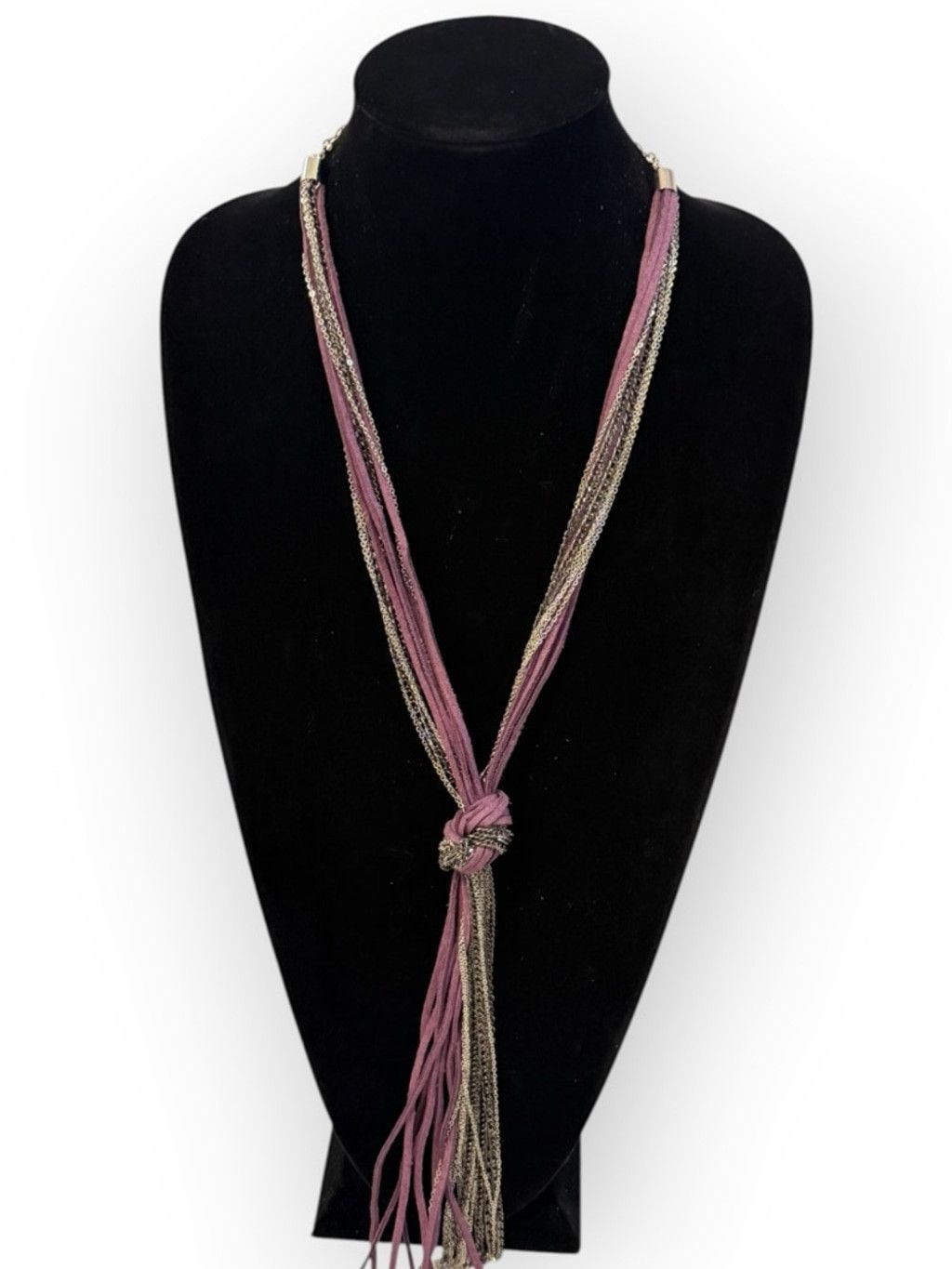 The Unbranded Brand Purple Suede Multi-Strand Knot Boho Festival Necklace | NWOT Size ONE SIZE - 3 Thumbnail