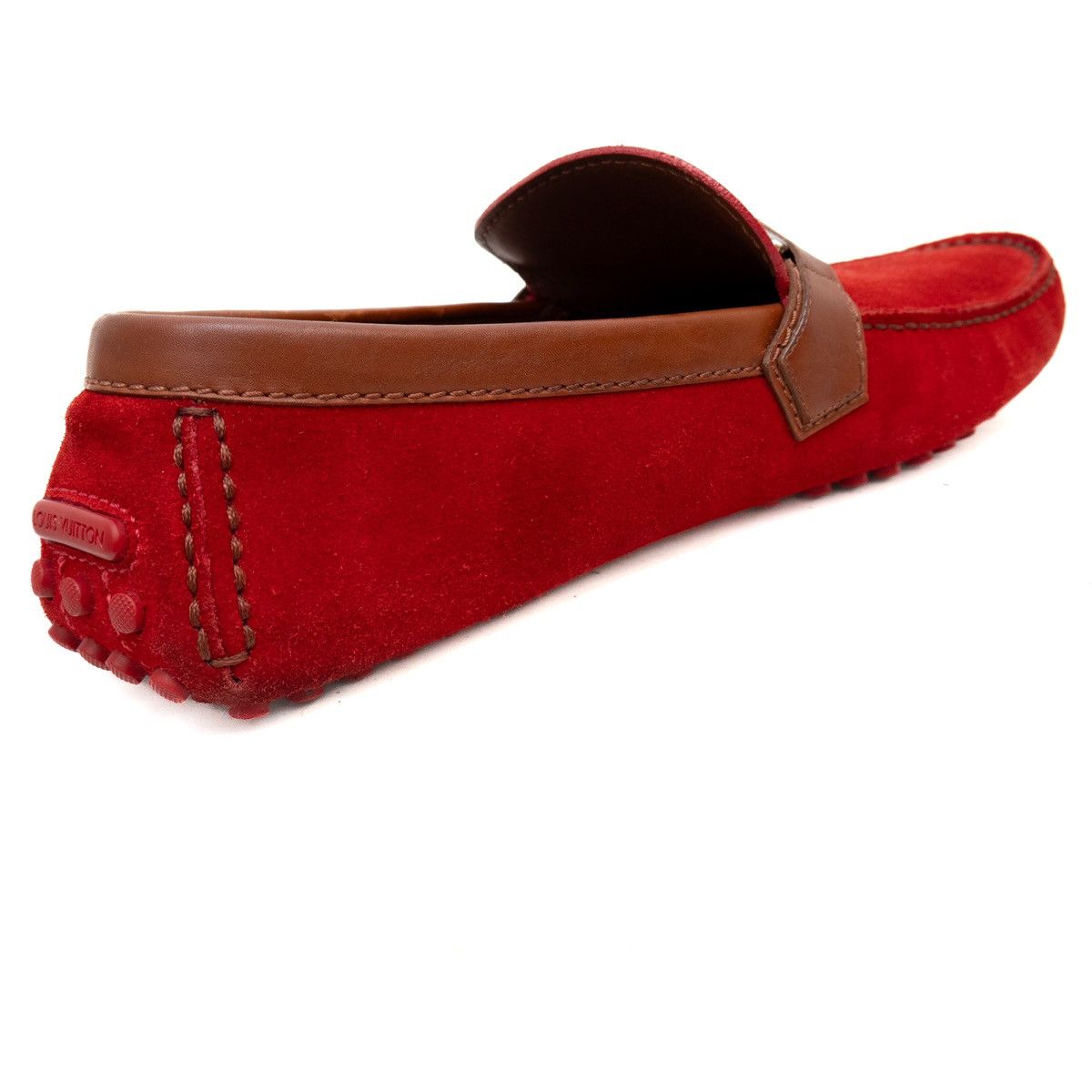 Louis Vuitton Louis Vuitton Red Suede Monte Carlo Moccasin SZ: US 10.5 Size US 10.5 / EU 43-44 - 6 Thumbnail