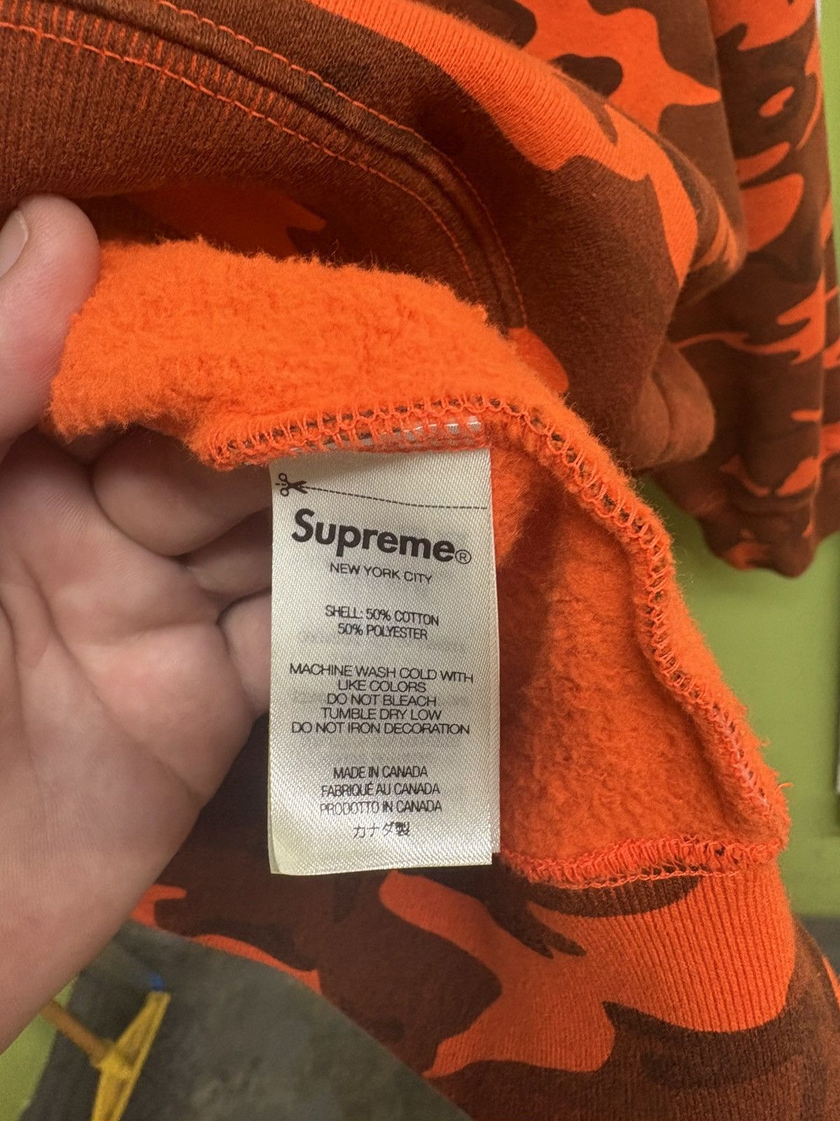 Supreme Supreme Small Box Zip Up Hooded Sweatshirt Orange Camo Size US XL / EU 56 / 4 - 6 Thumbnail