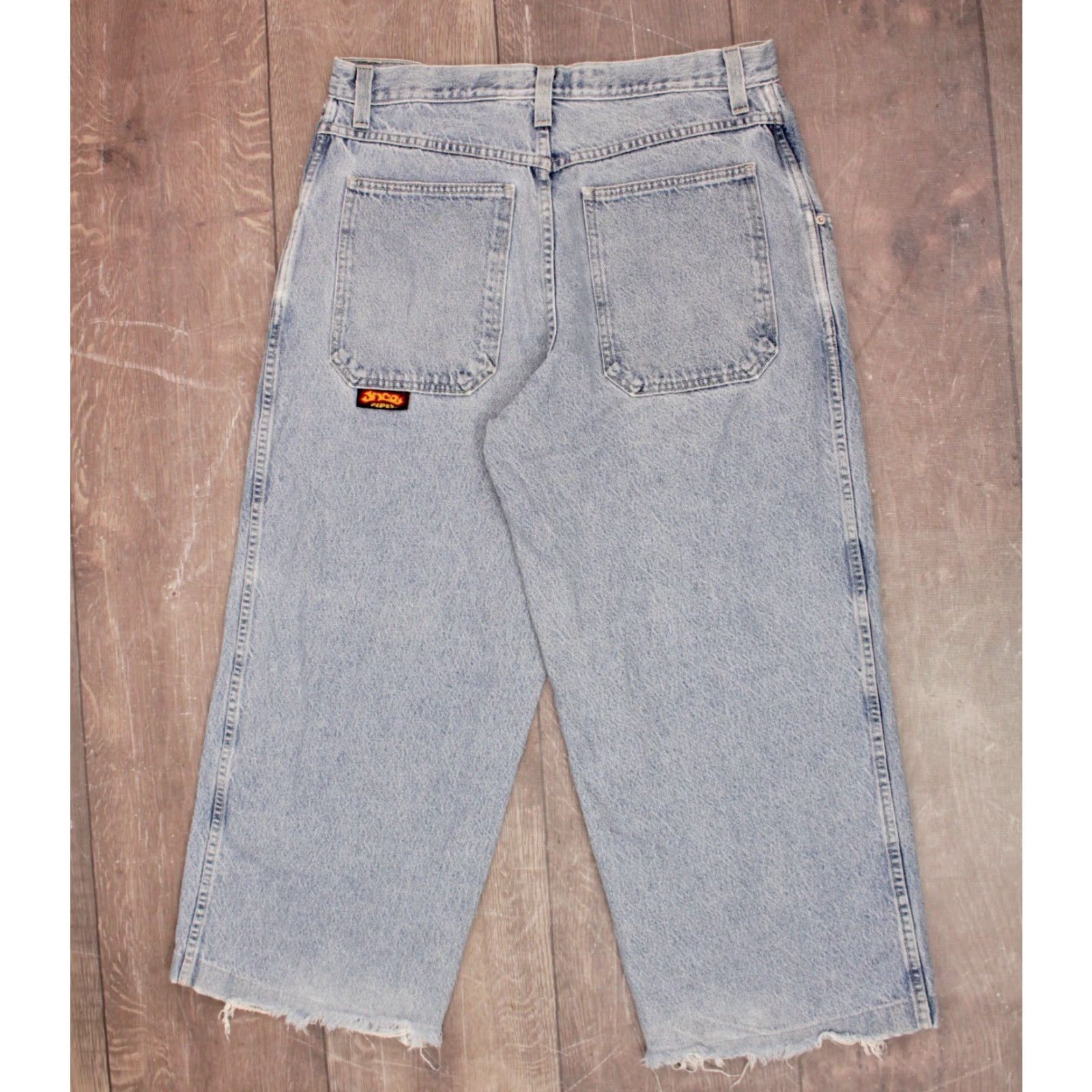 JNCO VINTAGE Men's JNCO 1990s Pipes Wide Leg Jeans Sz 36x26.5 90s Embroidered Blue Size US 36 / EU 52 - 3 Thumbnail