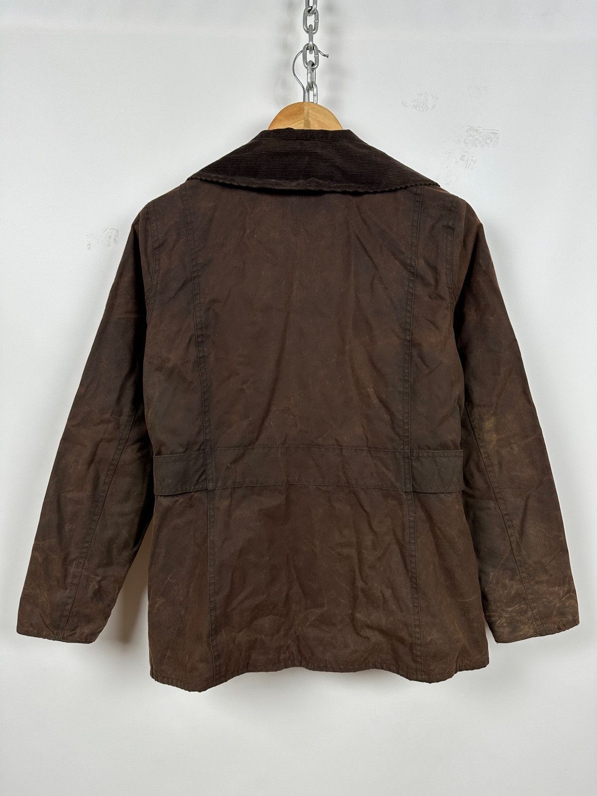 Barbour Double Breasted Brown Waxed Coat Jacket
