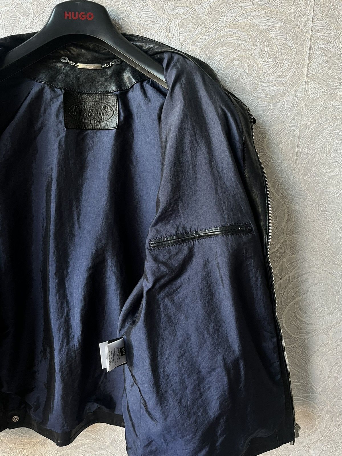 Genuine Leather Real Python Leather Italy Jacket Navy Blue Zip Up Bomber Size US L / EU 52-54 / 3 - 15 Thumbnail