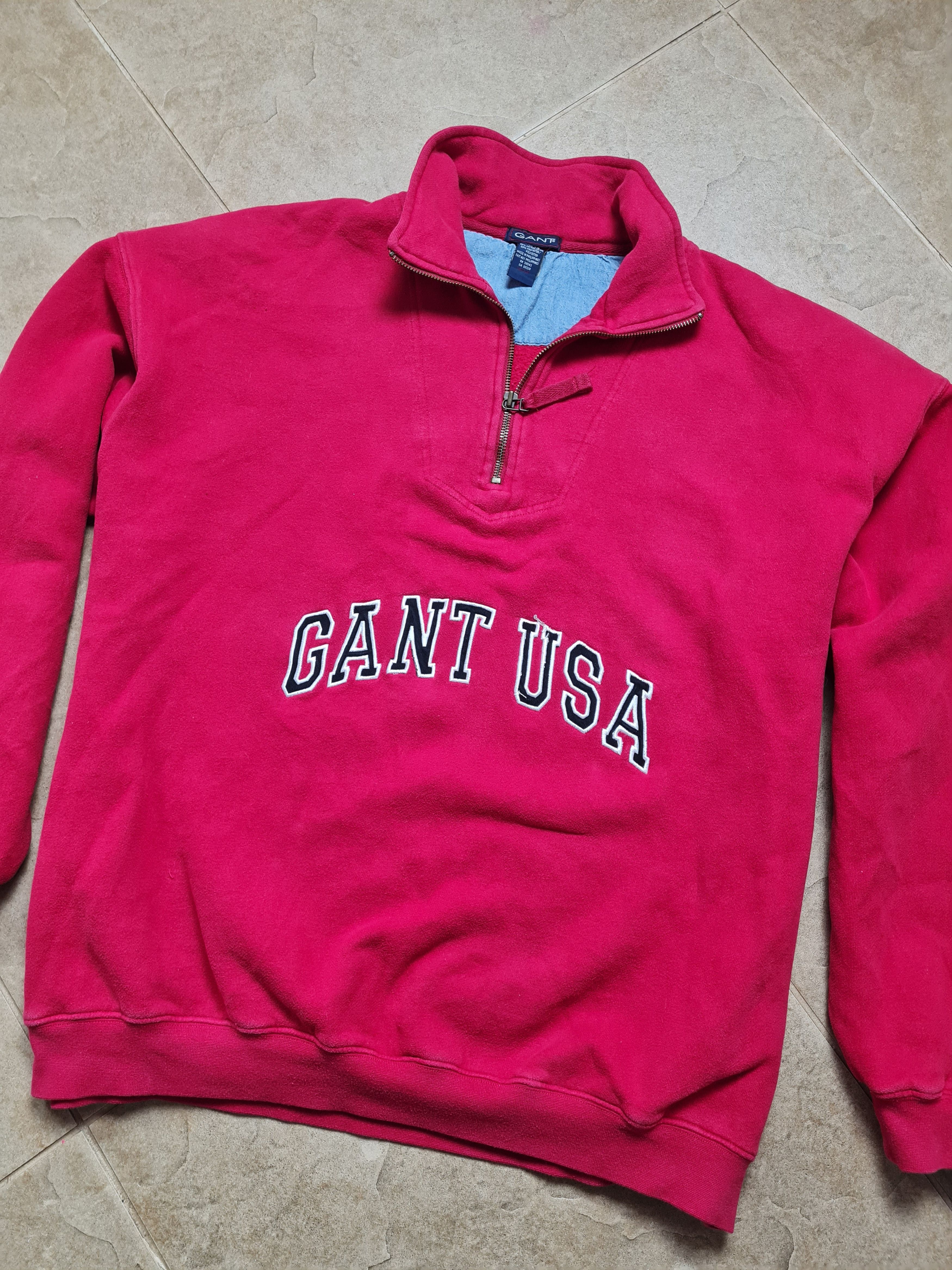 Gant Gant USA Embroidered Big Spellout Gant Streetwear Half Zip Size US XL / EU 56 / 4 - 4 Thumbnail