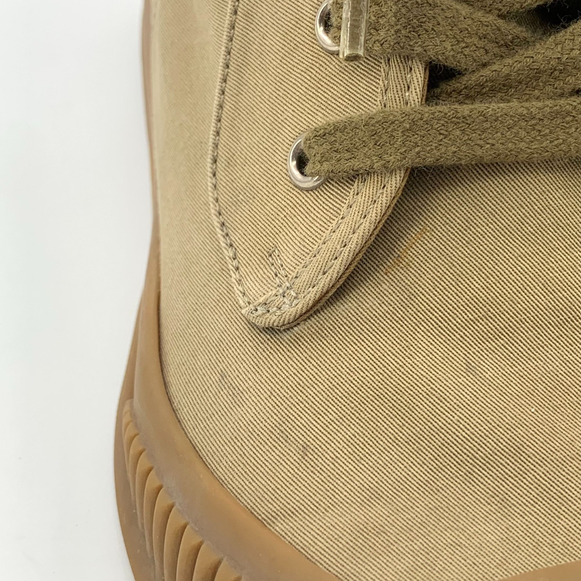 Prada Prada Brown High-Top Canvas Sneakers (Size 40) Size US 7 / EU 40 - 6 Thumbnail