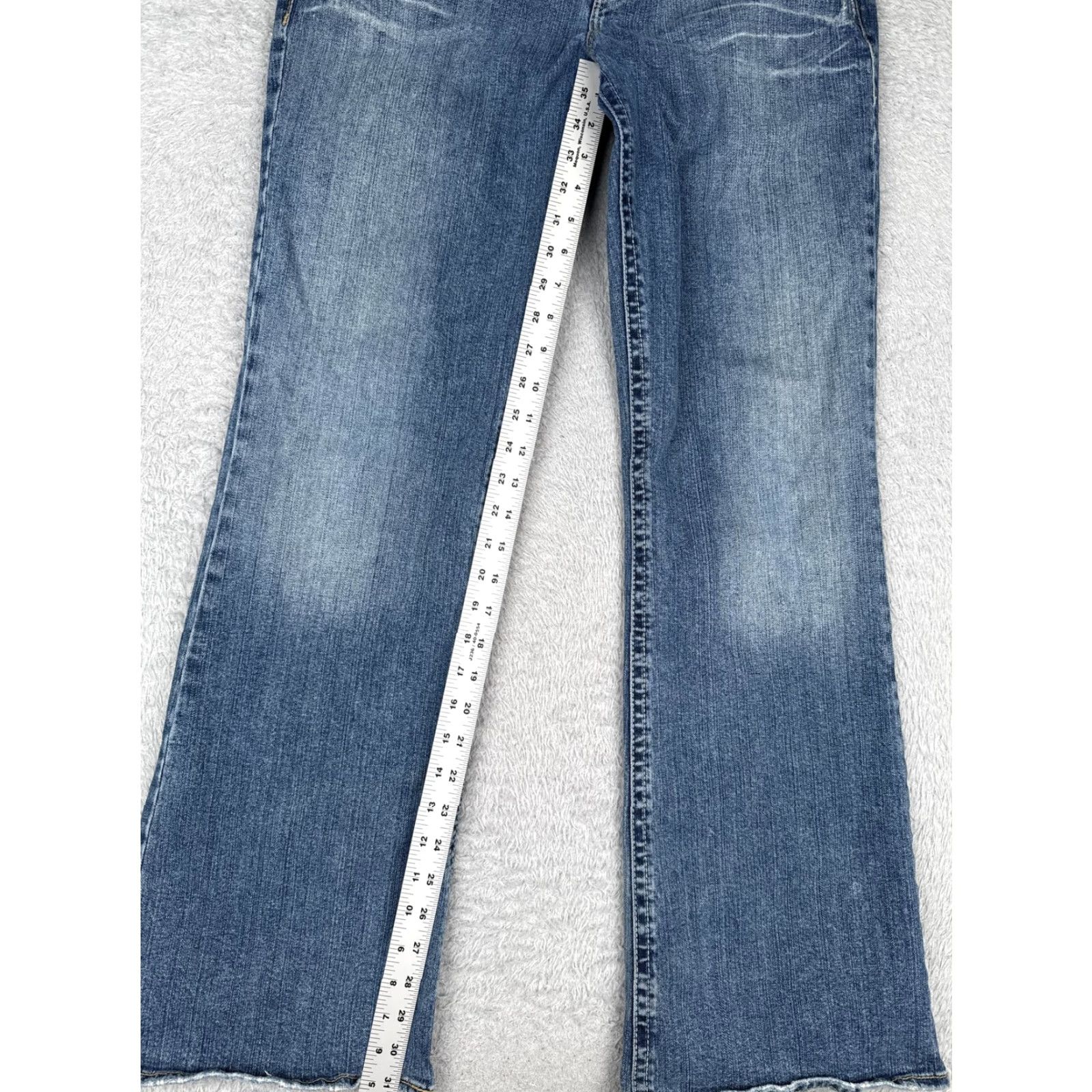 Silver Jeans Co. Silver Jeans Co Jeans 32x32 Blue Bootcut Distressed Denim Flare Mid Womens Size 24" / US 00 / IT 34 - 7 Thumbnail