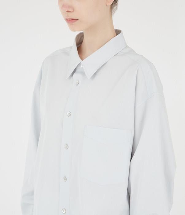 Maison Margiela o1bcso1str0526 Long Poplin Shirt in Light Blue Size XS / US 0-2 / IT 36-38 - 5 Thumbnail
