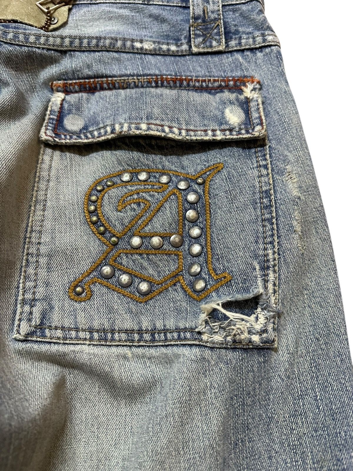 4GSELLER Vintage Alcott Paratrooper Airbone Personal Studded Denim Size US 33 - 9 Thumbnail