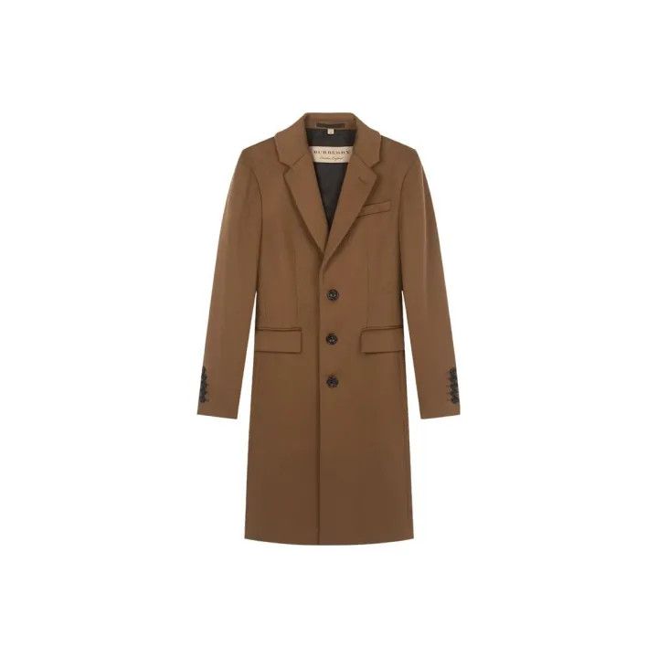 Burberry Burberry Brown Wool Blend Long Coat for Men Size US L / EU 52-54 / 3 - 1 Thumbnail