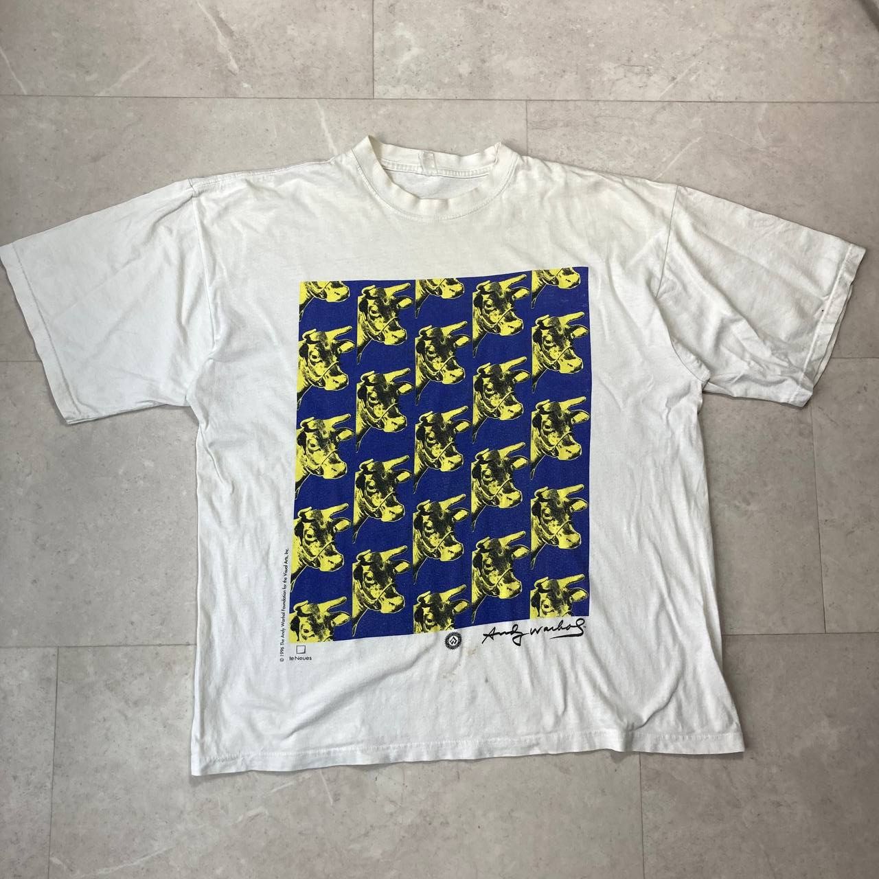 Andy Warhol Vintage 90s Andy Warhol Foundation Cows Art Tee Size US XL / EU 56 / 4 - 1 Thumbnail
