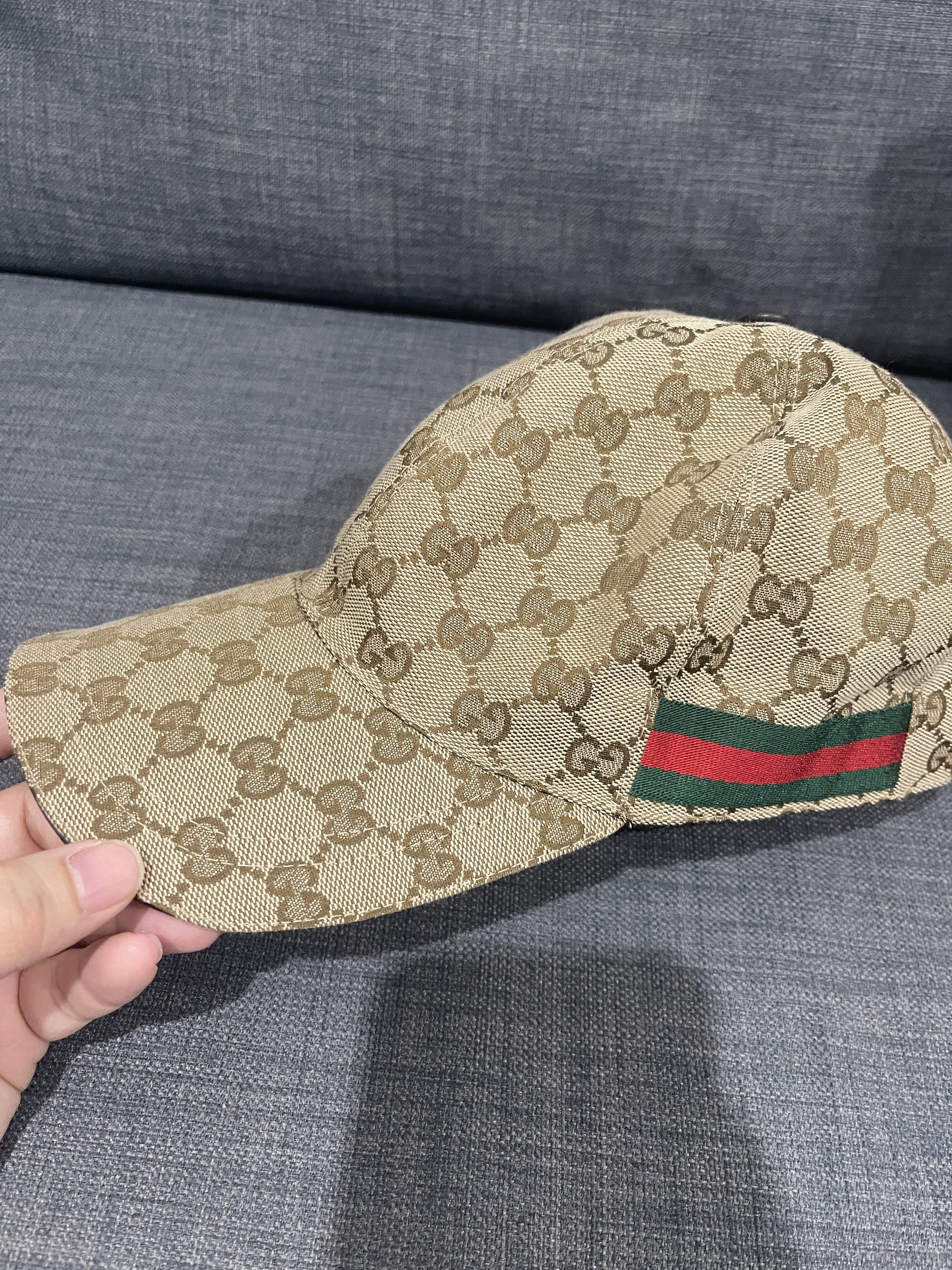 GUCCIキャップ　サイズS GUCCI（グッチ）キャップ ピンク サイズ:XS(56cm) メンズ