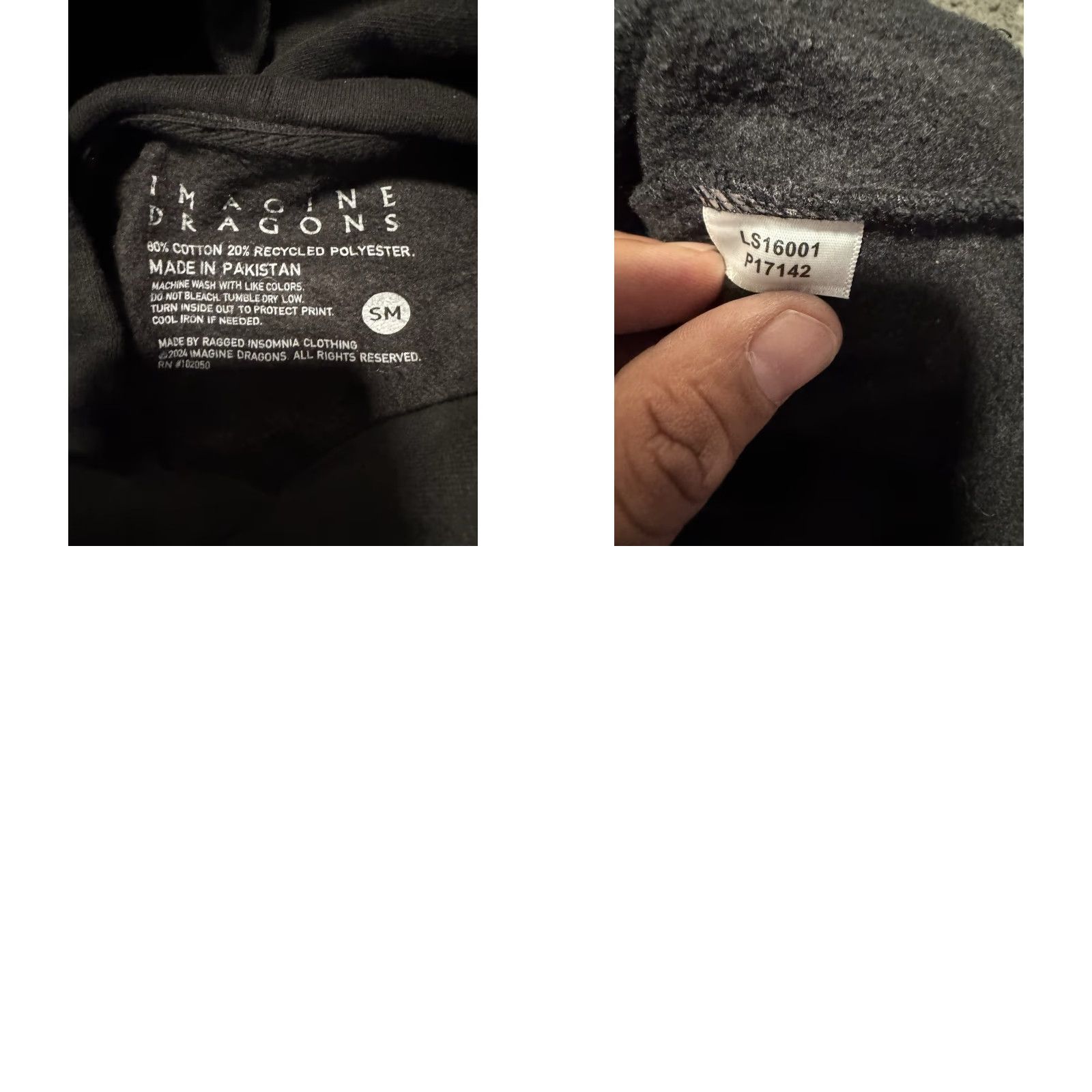 Vintage Authentic Imagine Dragons Hoodie Mens Small Black Loom World Official Tour 2024 Size US S / EU 44-46 / 1 - 10 Thumbnail