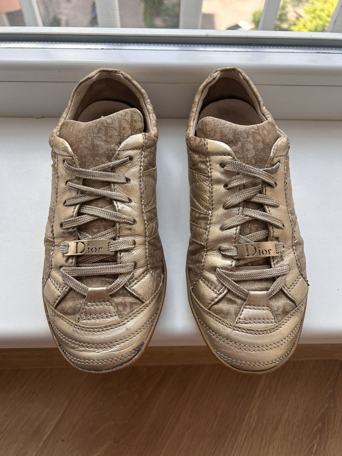 Dior × John Galliano × Vintage 2004 Dior By John Galliano Monogram Sneakers Size US 7.5 / IT 37.5 - 3 Thumbnail