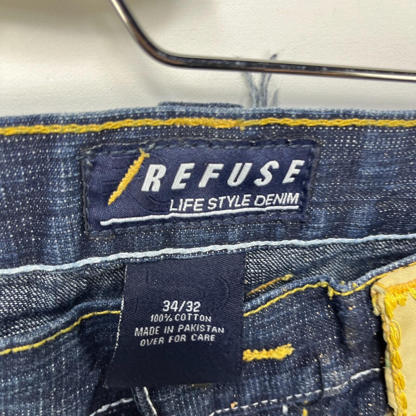 Vintage Vintage Y2K Refuse Baggy Dragon Embroidered 34 x 32 Denim Size US 34 / EU 50 - 10 Thumbnail