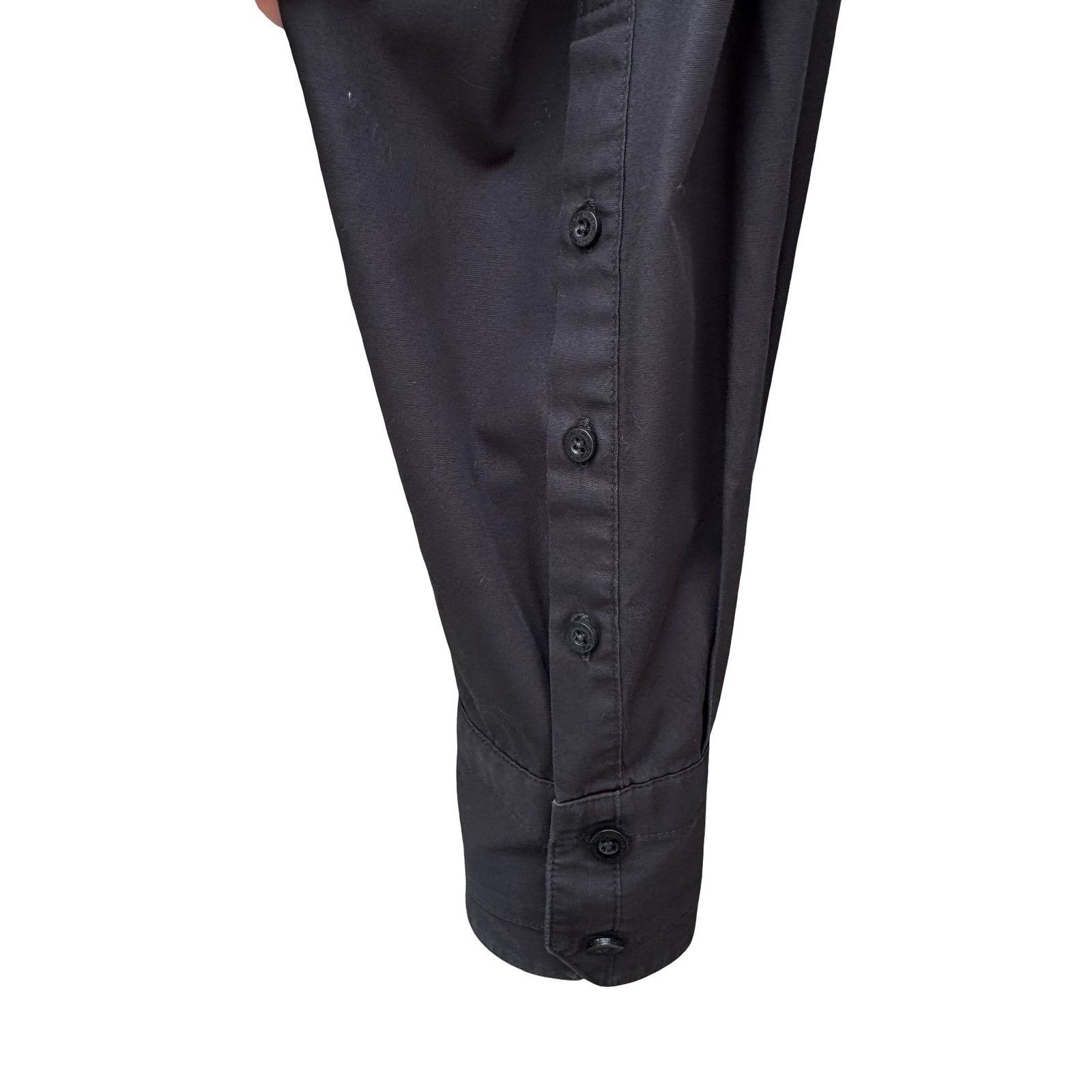 Ben Sherman Ben Sherman Mens Black Long Sleeve Button Down Shirt Solid C Size US M / EU 48-50 / 2 - 4 Thumbnail