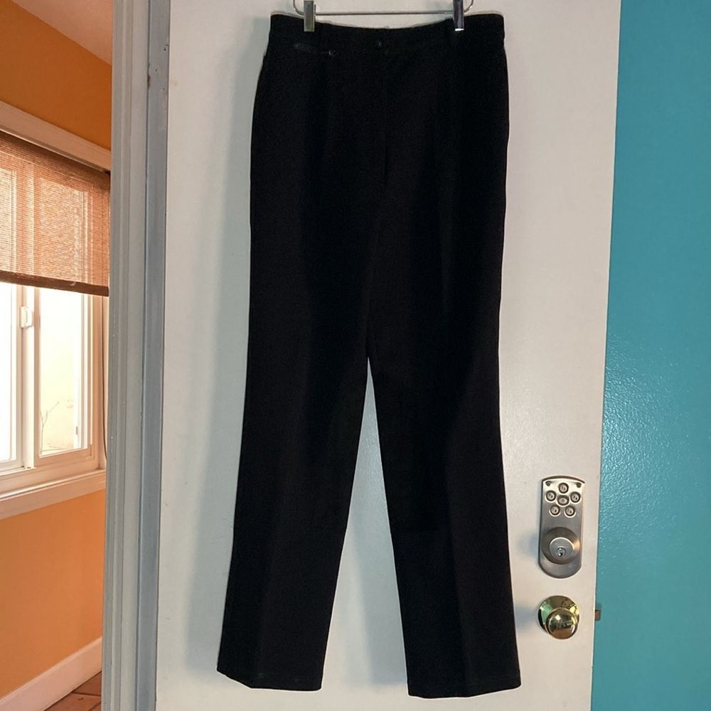St. John St. John Sport Womens Size 10 Black Straight Leg Equestrian Patch Pants Size 32" / US 10 / IT 46 - 11 Thumbnail
