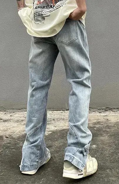 Designer × Japanese Brand × Jean Streetwear Side Slit Open-zipper Baggy Jeans Size US 32 / EU 48 - 3 Thumbnail
