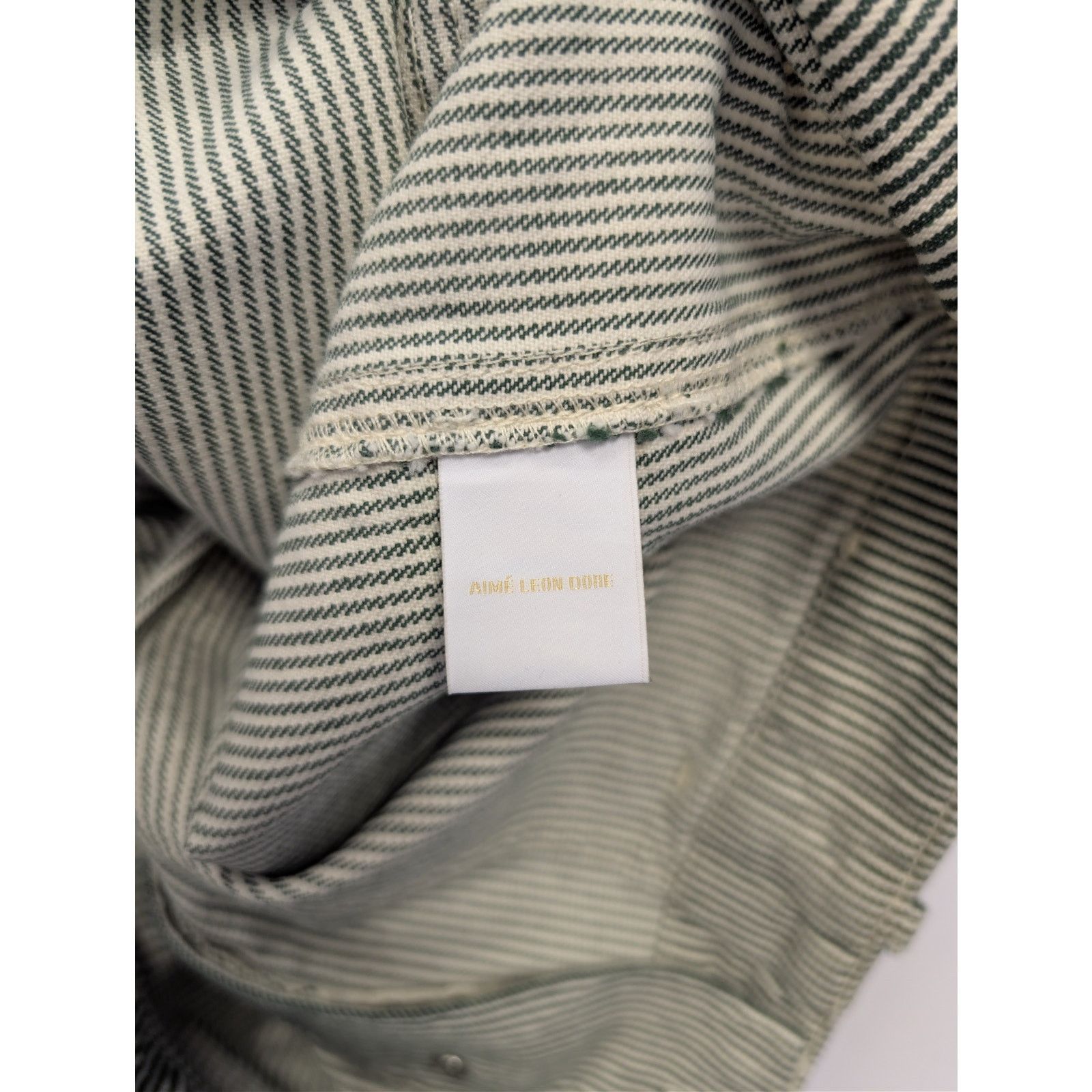 Aime Leon Dore o1rshd1 Hickory Stripe Workwear Pant jean in Green Hickory Size US 34 / EU 50 - 18 Thumbnail