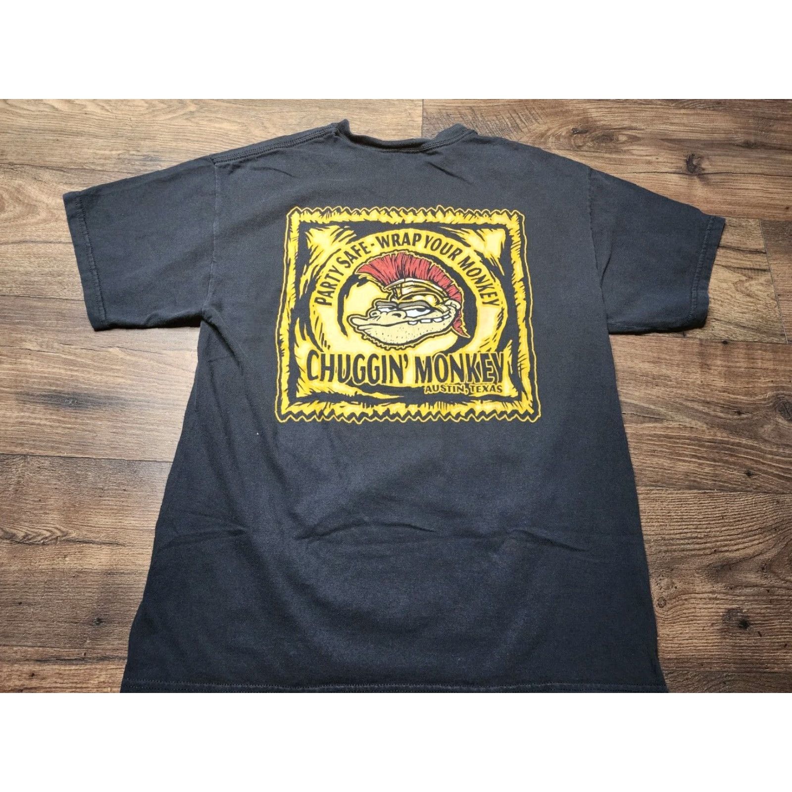 Gildan Gildan Men’s Large Black Chuggin Monkey T-Shirt Double-Sided Funny Party Size US L / EU 52-54 / 3 - 2 Thumbnail