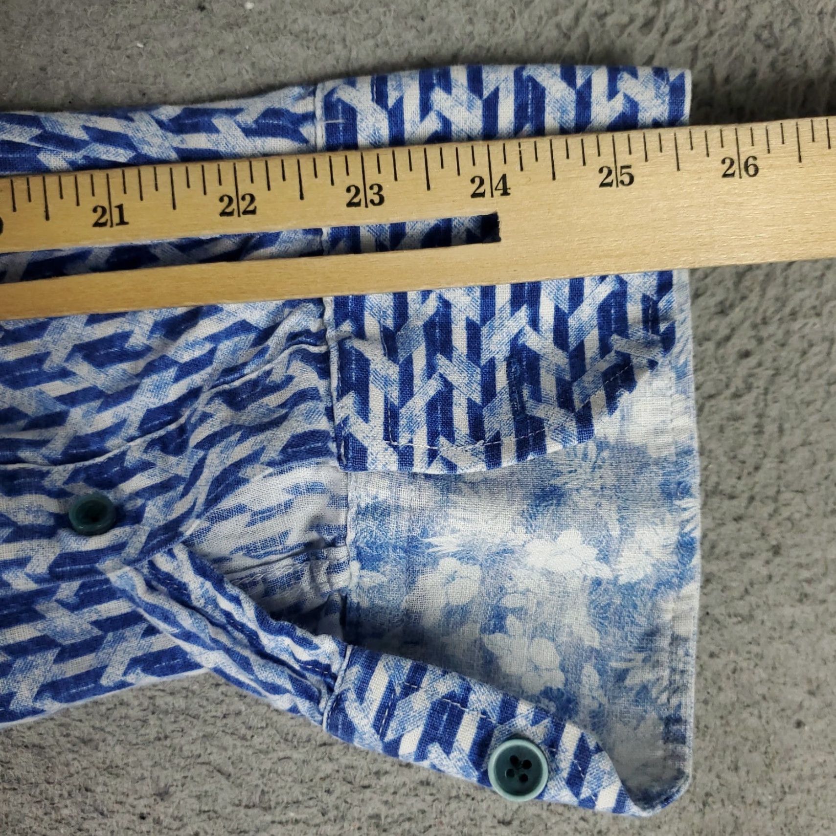 Robert Graham Robert Graham Shirt Mens XL Blue Button-Up Long Sleeve Cotton Linen Geometric Pattern Classic Modern Preppy Vintage No Size US XL / EU 56 / 4 - 6 Thumbnail