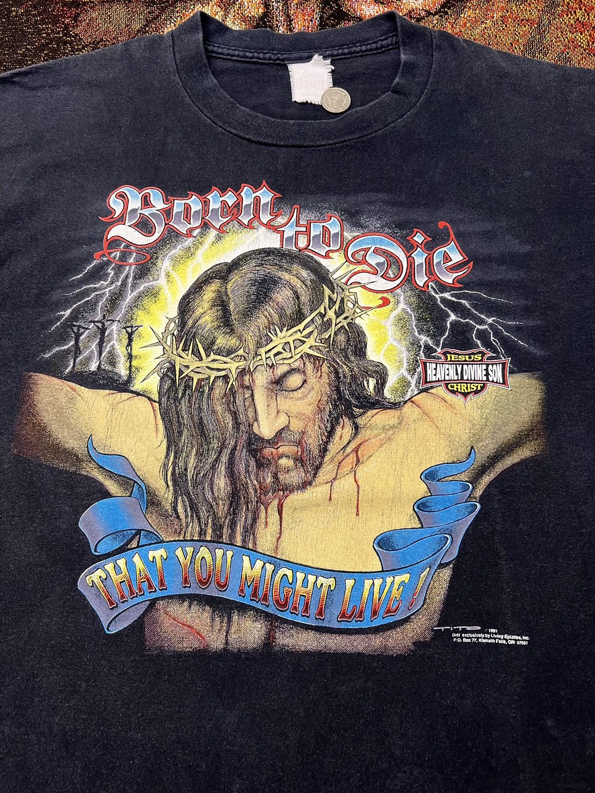 Vintage Harley-style Jesus Tee by Living Epistles Size US XL / EU 56 / 4 - 1 Thumbnail
