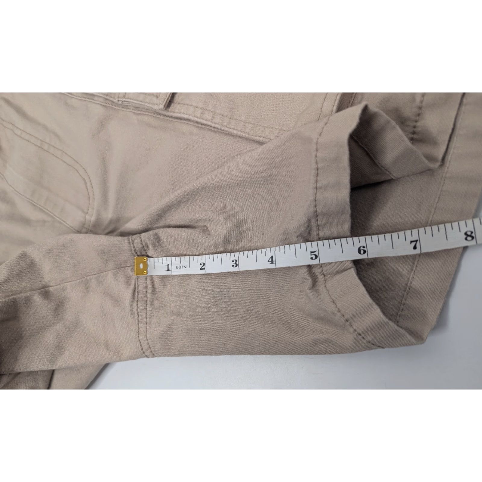 Etro Guide Gear Cargo Shorts Men Beige Hiking Cargo Pocket 36 Canvas Cotton Regular Front Belt Loops Outdoor Vintage? No Size US 36 / EU 52 - 3 Thumbnail