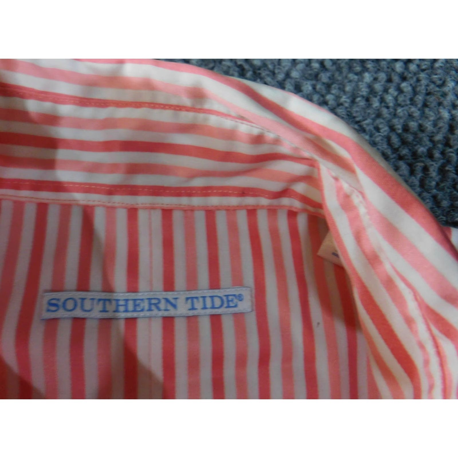 Southern Tide Southern Tide Shirt Mens Small Pink Striped Button Front Stretch Casual Button-Up Size US S / EU 44-46 / 1 - 5 Thumbnail