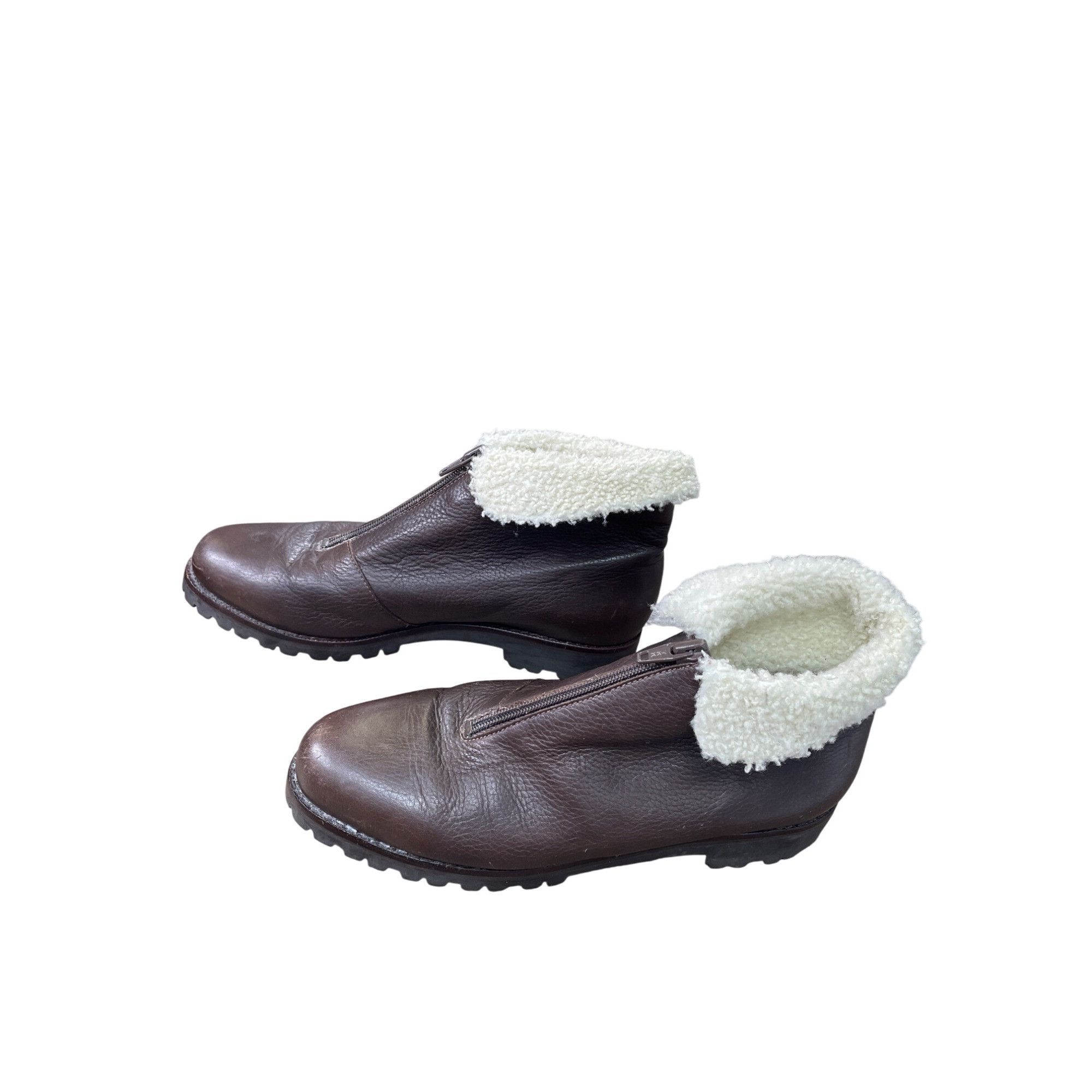 Cole Haan Cole Haan Womens Brown Leather Fur-Lined Ankle Boots Size 7. Size US 7.5 / IT 37.5 - 3 Thumbnail