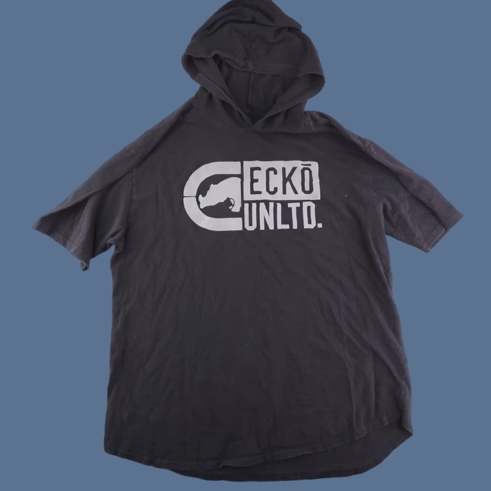 Ecko Unltd. Ecko Unltd. Shirt Mens XL Black Hooded Lightweight Shirt Hoodie Workout Gym Short Sleeve Black XL Mens Size US XL / EU 56 / 4 - 1 Thumbnail