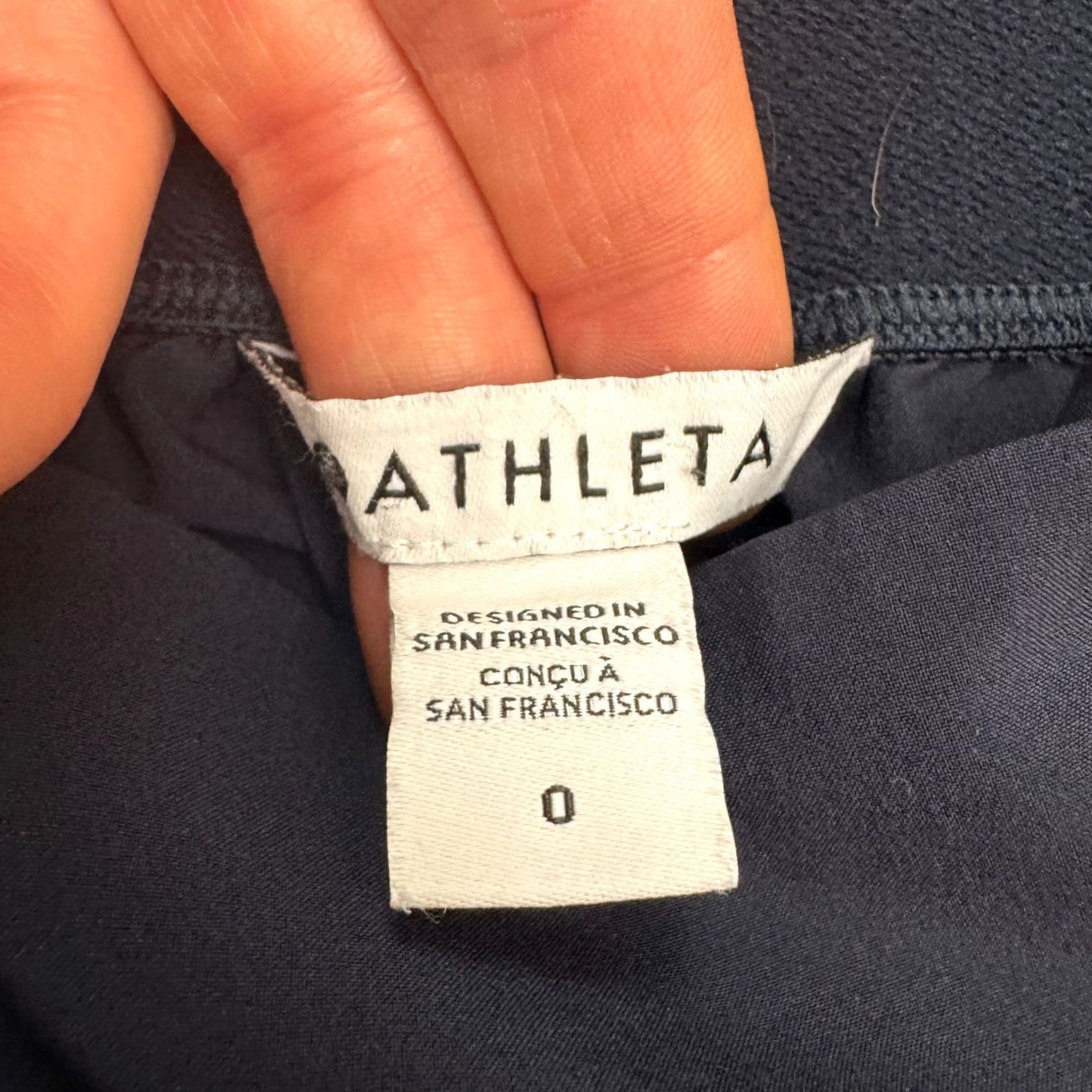 Athleta VINTAGE Athleta Ankle Zip Jogger Pants Womens 0 Navy Blue Lightweight Stretch Activewear Size 25" / US 0 / IT 36 - 6 Thumbnail