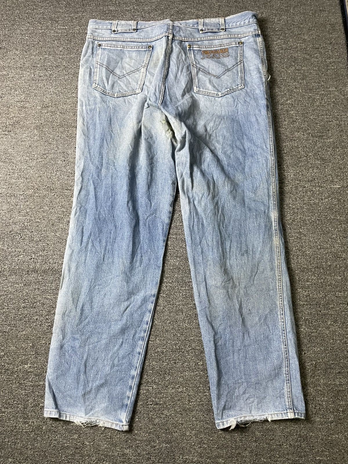 Trussardi × Vintage TRUSSARDI Men’s Tapered Distressed Denim Jeans (106) Size US 40 / EU 56 - 9 Thumbnail