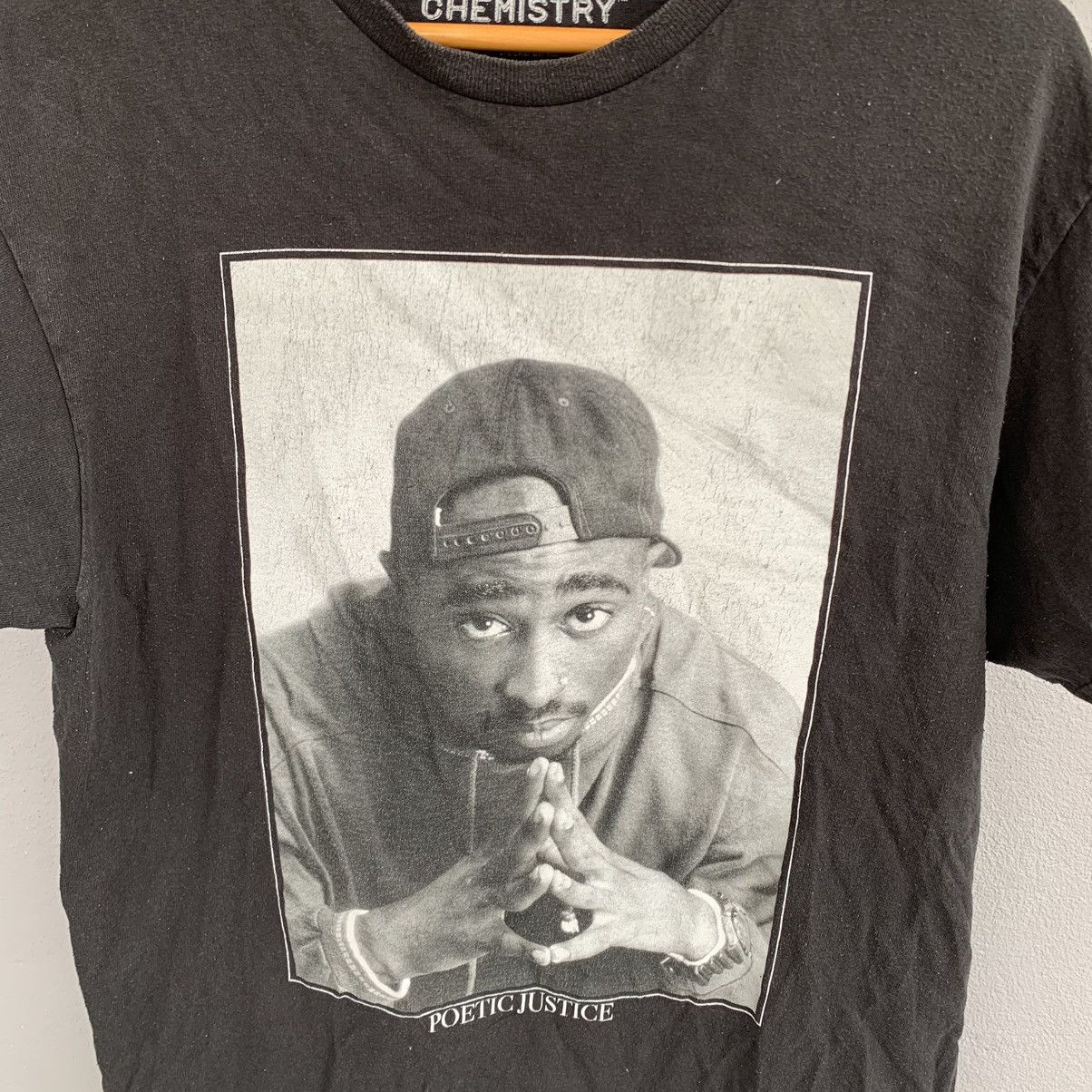 Band Tees Faded Black Tupac Y2K 2PAC Rap Tee Poetic Justice Rap Size US L / EU 52-54 / 3 - 2 Thumbnail
