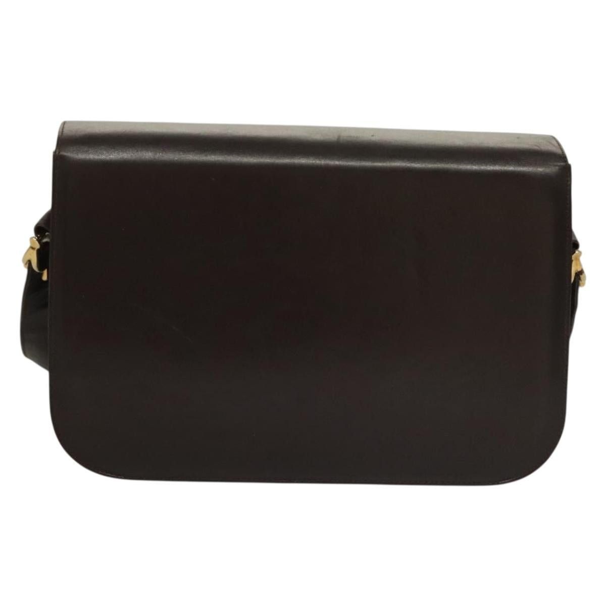 Celine CELINE Shoulder Bag Leather Brown Gold Size ONE SIZE - 3 Thumbnail