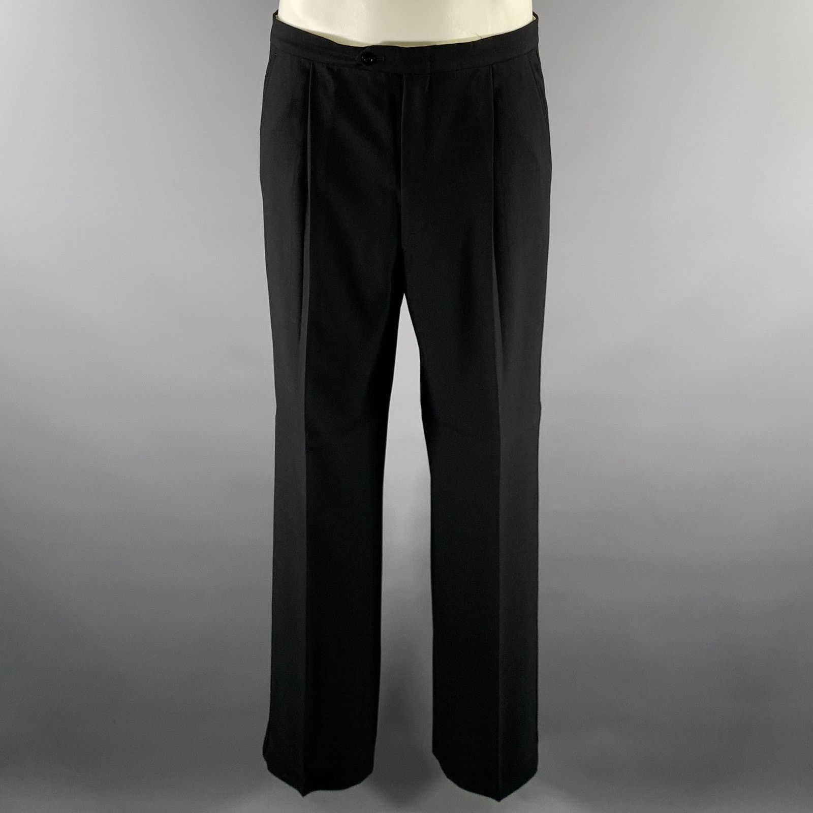 Other BARNEYS Size 38 Black Wool Notch Lapel Tuxedo Size 38R - 6 Thumbnail