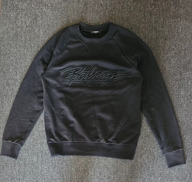 Balmain Balmain Men's Black Sweatshirt-yf Size US S / EU 44-46 / 1 - 1 Thumbnail