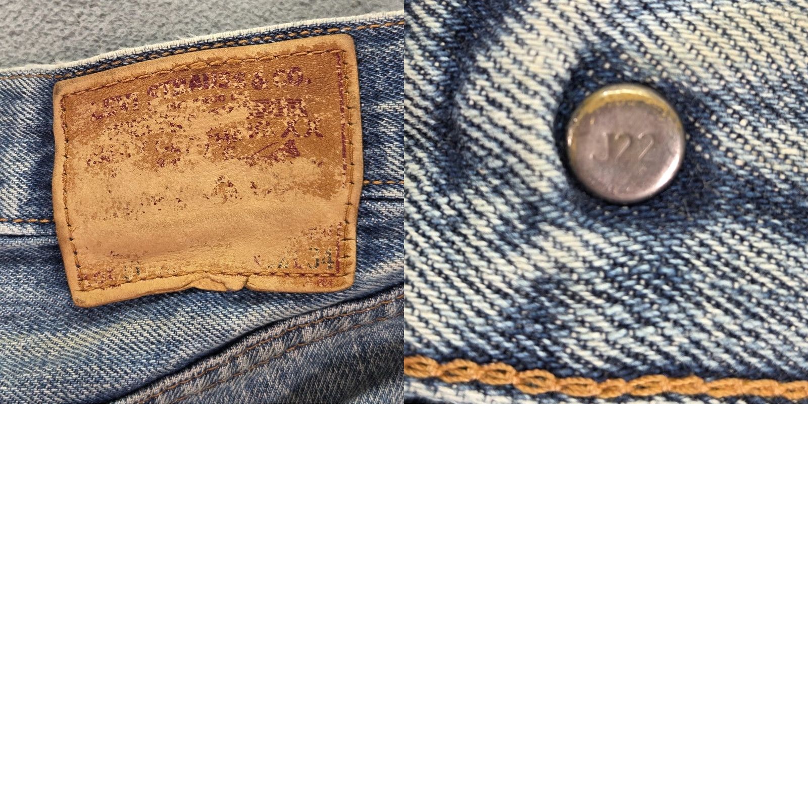 Levi's VTG Levis 501 Jeans Mens Blue Distressed Selvedge Japan 31x30 Denim Cotton Zip Straight Size US 31 - 10 Thumbnail