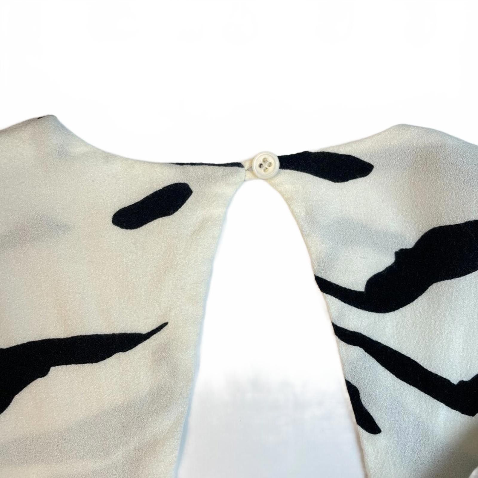 Designer Reformation Mini Dress Zebra Print Sustainable Made in USA Size XS / US 0-2 / IT 36-38 - 3 Thumbnail