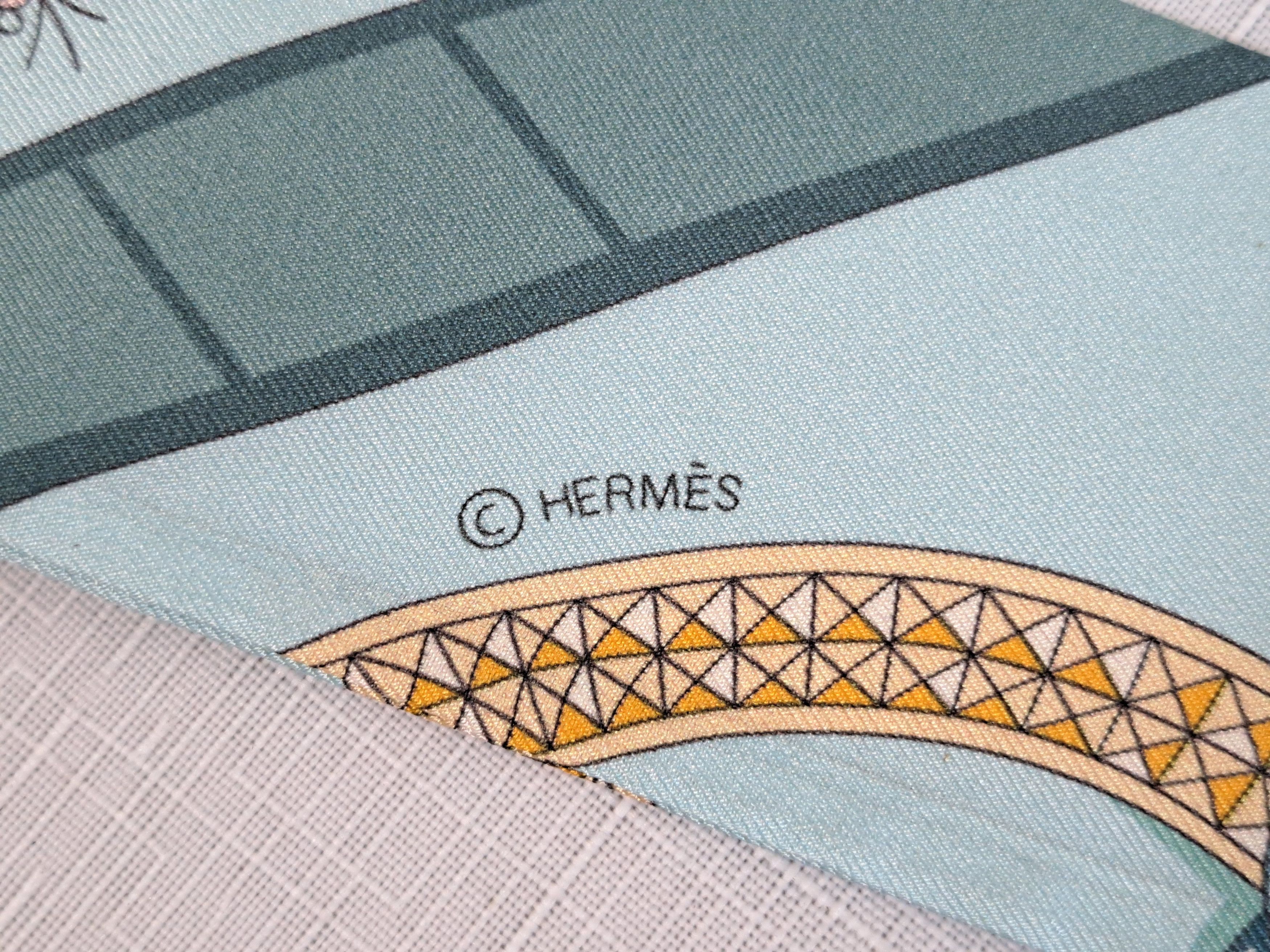 Hermes HERMES Paris silk twilly scarf. Size ONE SIZE - 12 Thumbnail