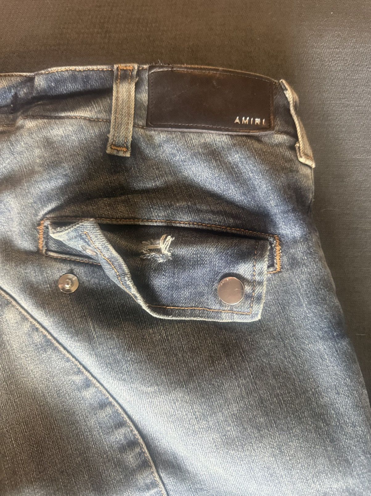 Amiri AMIRI Blue Cargo Skinny Jeans – Utility Denim 29 Size US 29 - 6 Thumbnail