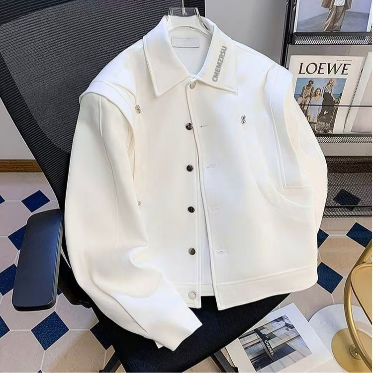 Vintage Off-White Deconstructed Cropped Jacket Size US M / EU 48-50 / 2 - 2 Thumbnail