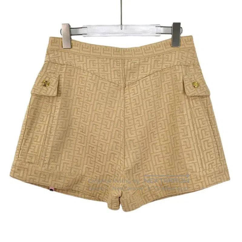 Balmain Balmain Beige Cotton Women's Shorts . Size 28" / US 6 / IT 42 - 2 Thumbnail