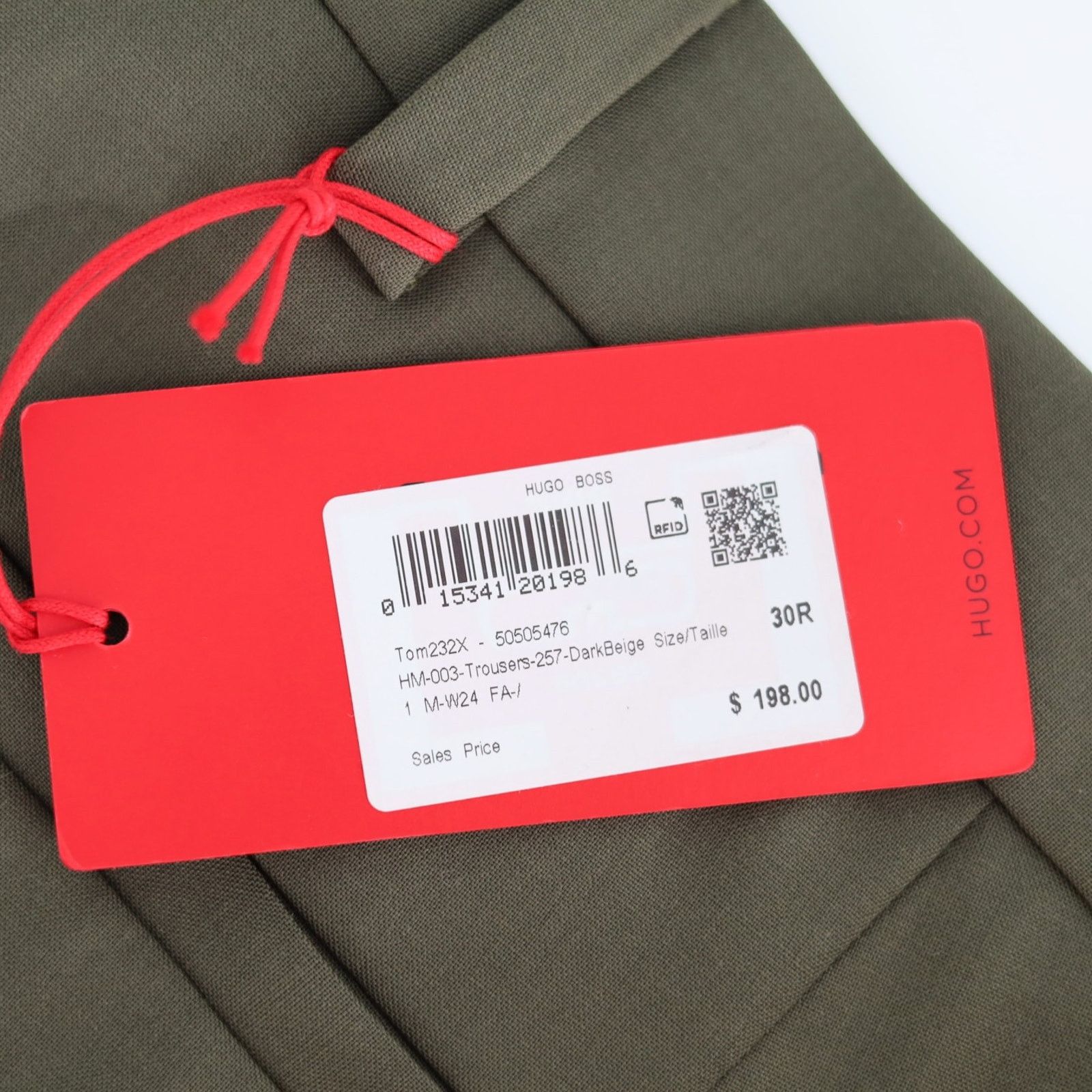 Hugo Boss Hugo Boss Men's Dark Beige Wool Blend Dress Pants Size 30R Size US 30 / EU 46 - 7 Thumbnail
