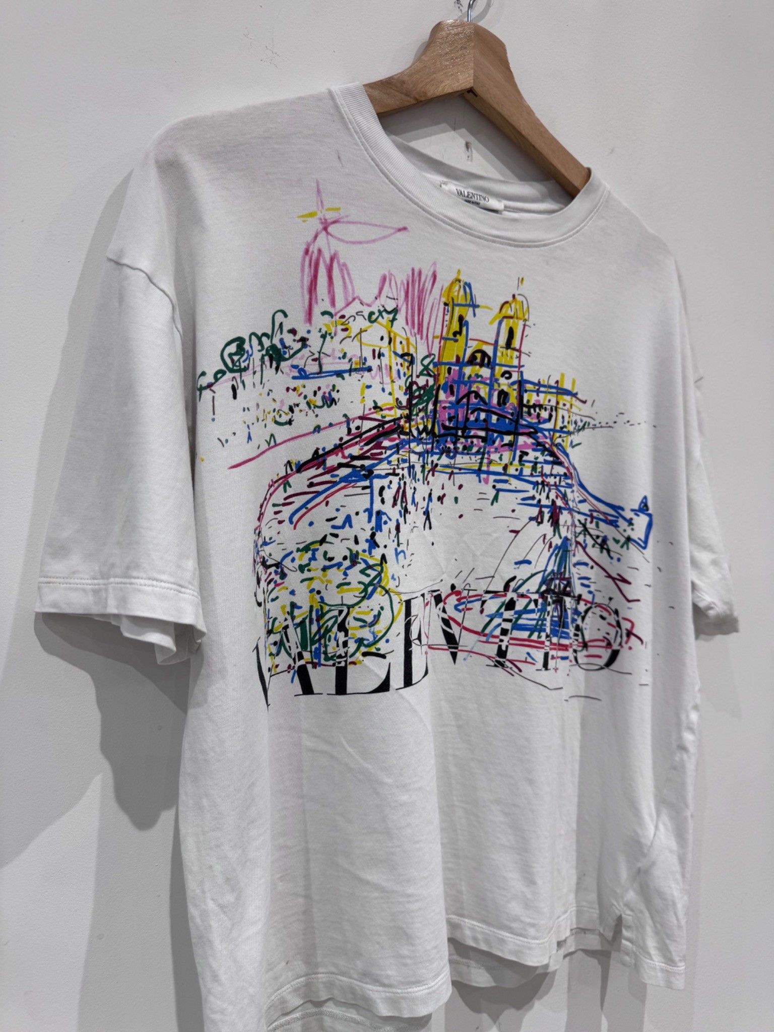 Valentino Valentino White Roman Sketches Shirt Size US S / EU 44-46 / 1 - 6 Thumbnail
