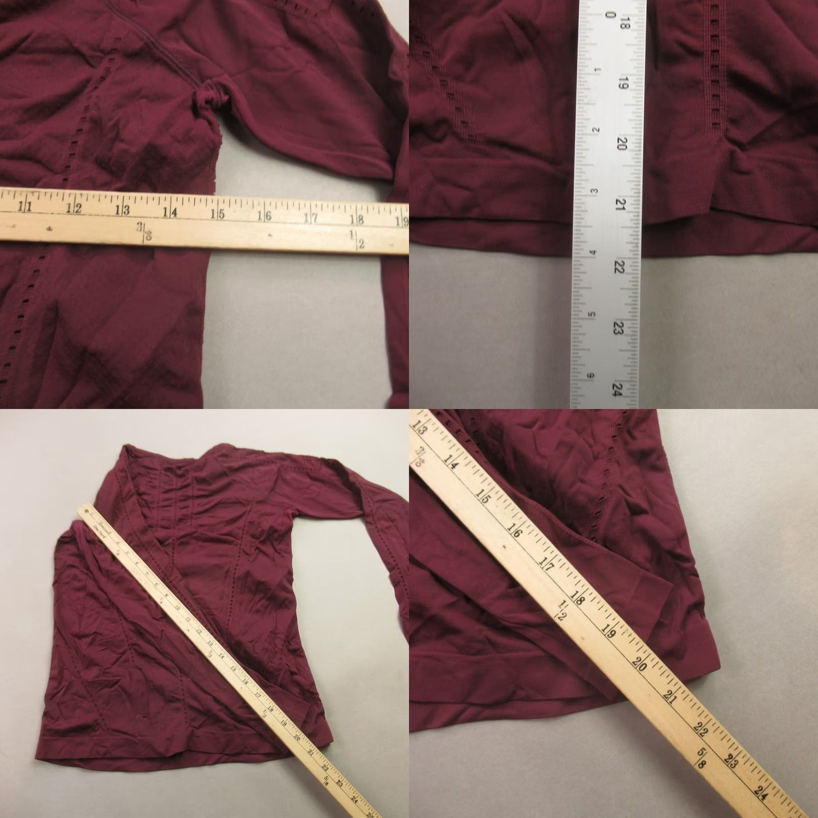 Athleta Athleta Shirt Womens Long Sleeve Crew Neck Burgundy Outdoors Casual L Red Size L / US 10 / IT 46 - 8 Thumbnail