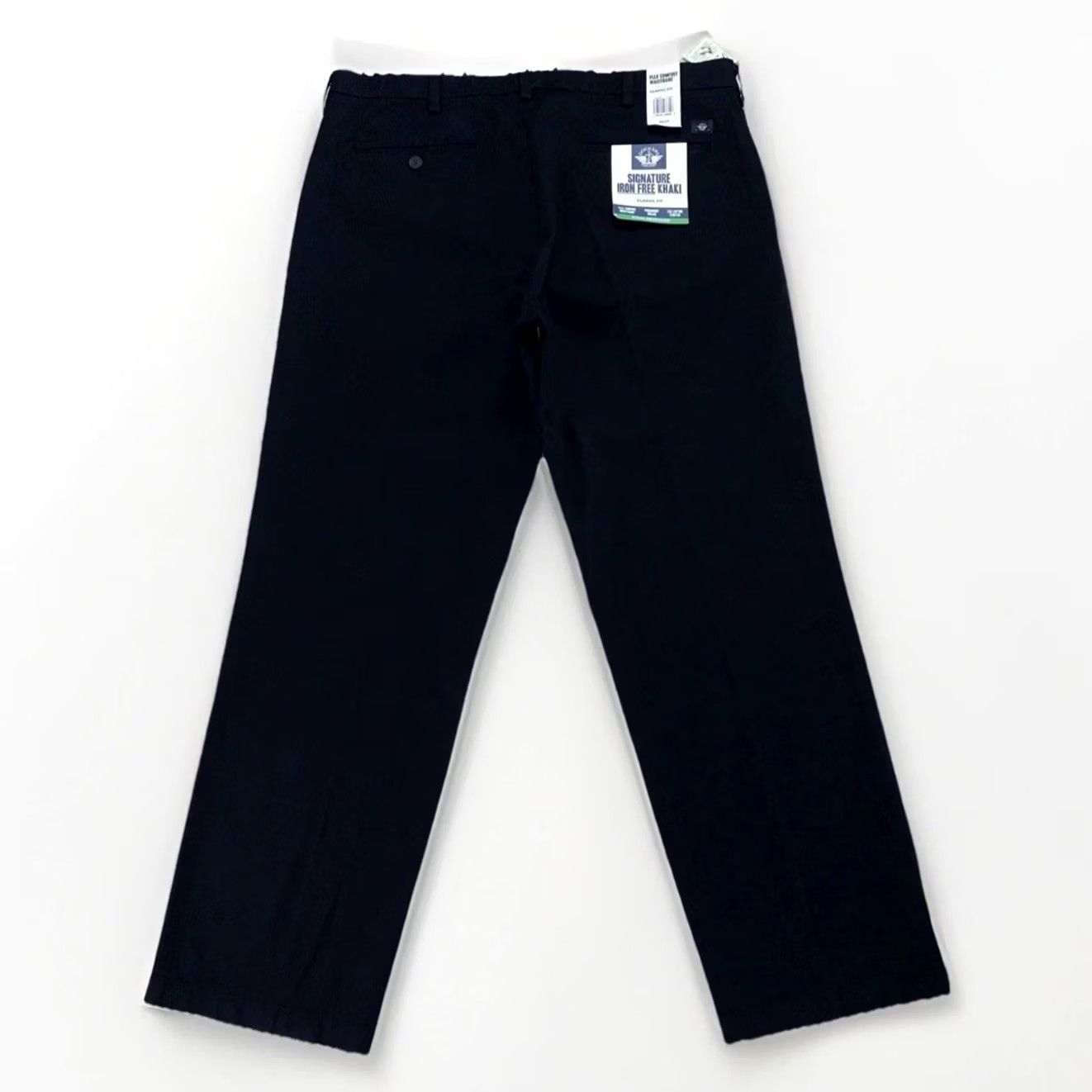 Dockers Dockers Signature Iron Free Khaki Classic Fit Straight Leg Pants 40x32 Black NWT Mens Pants Size US 40 / EU 56 - 6 Thumbnail