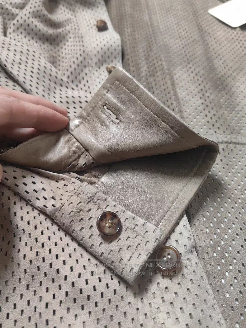 Brioni Brioni Handmade Openwork Leather Jacket Size US M / EU 48-50 / 2 - 9 Thumbnail