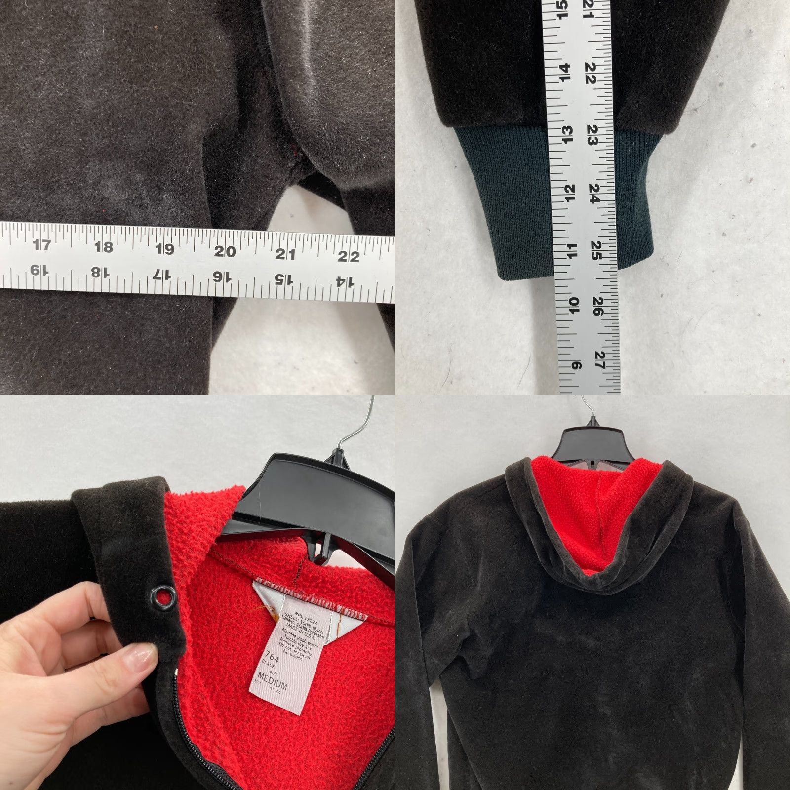 Carhartt VINTAGE Carhartt Jacket Rugged Mens M Hooded Full Zip USA 764 Black Knit Lined Polyester Nylon - Carhartt Rugged Wear Size US M / EU 48-50 / 2 - 8 Thumbnail