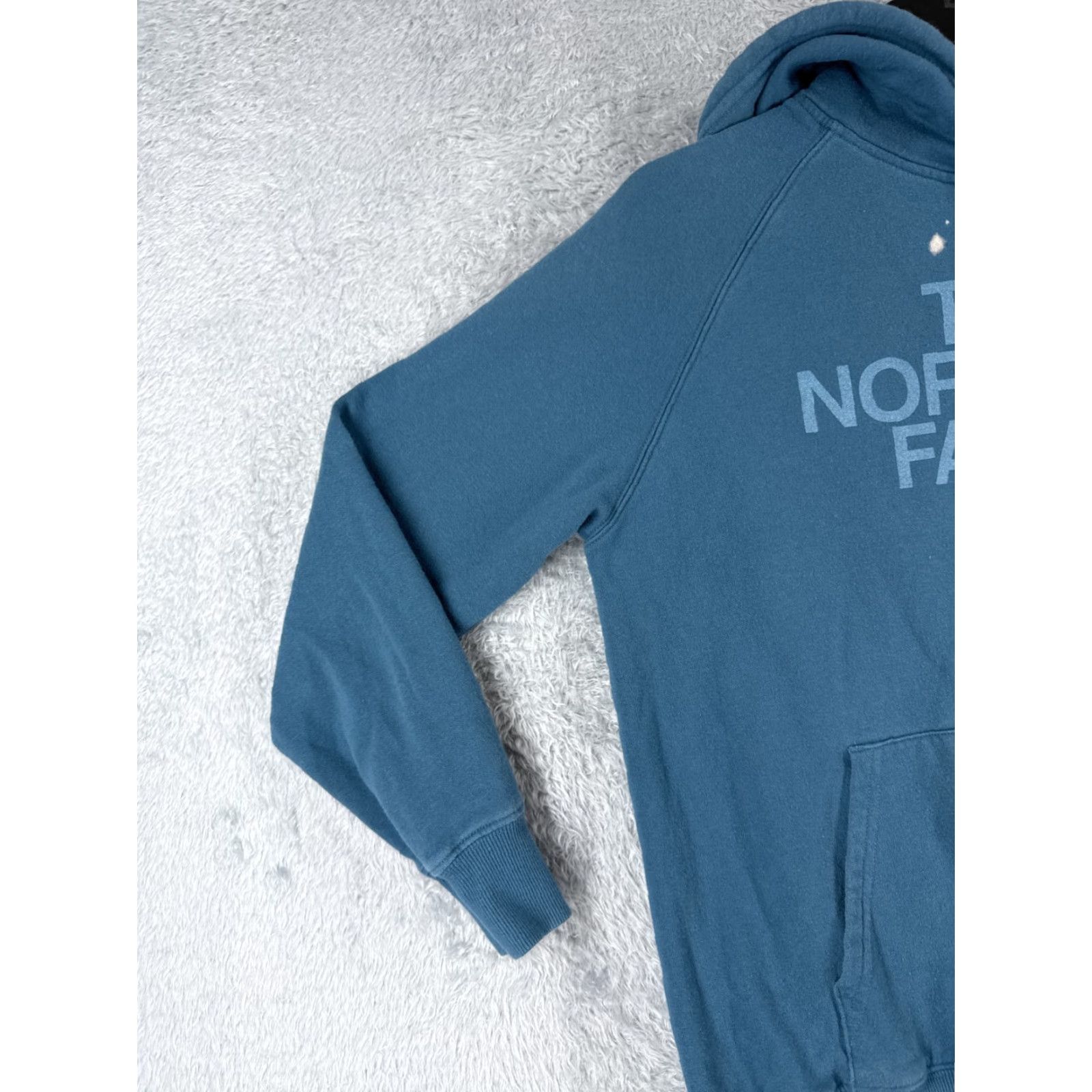 The North Face The North Face Hoodie Womens L Blue Pullover Hoodie Pockets Logo Cotton Sweatshirt Regular Fit Size L / US 10 / IT 46 - 3 Thumbnail