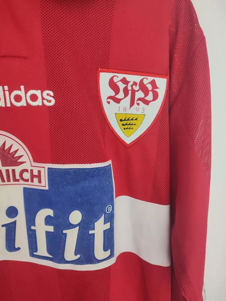 Adidas VfB Stuttgart 1996/97 away FOOTBALL Kit SHIRT JERSEY #3 Size US L / EU 52-54 / 3 - 2 Thumbnail